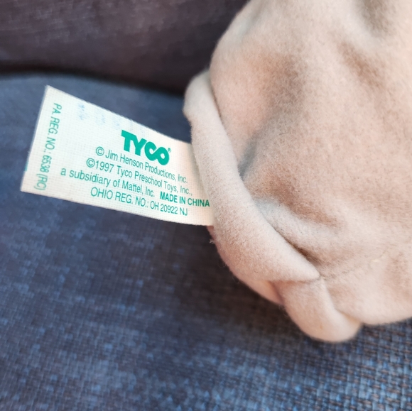 Oscar the Grouch Bean Bag Plush 1997 Tyco Sesame Street Slimey Worm - Picture 4 of 5